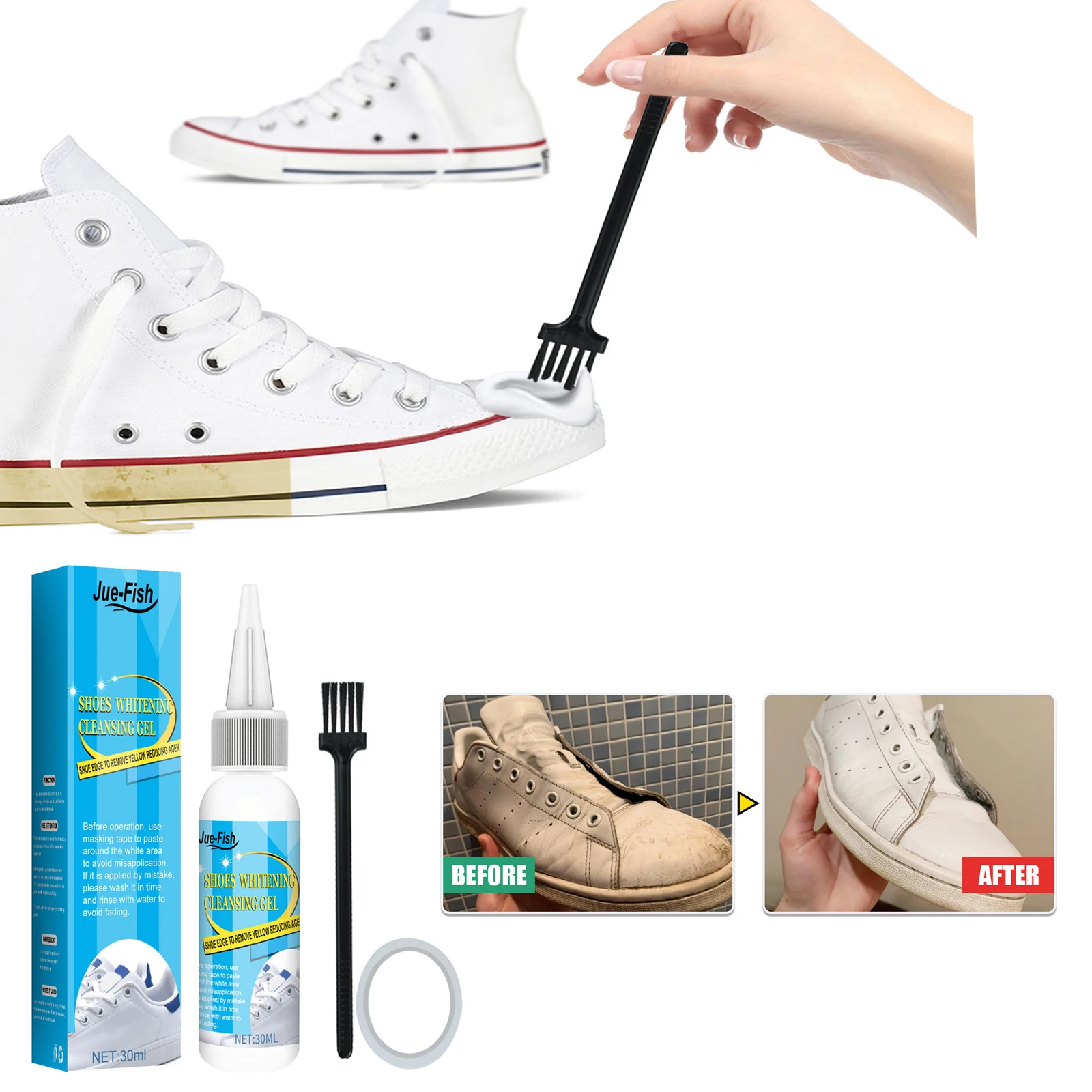 White Shoes Cleaning Gel Stain - огляд і ціна Sneaker Cleaning Kit